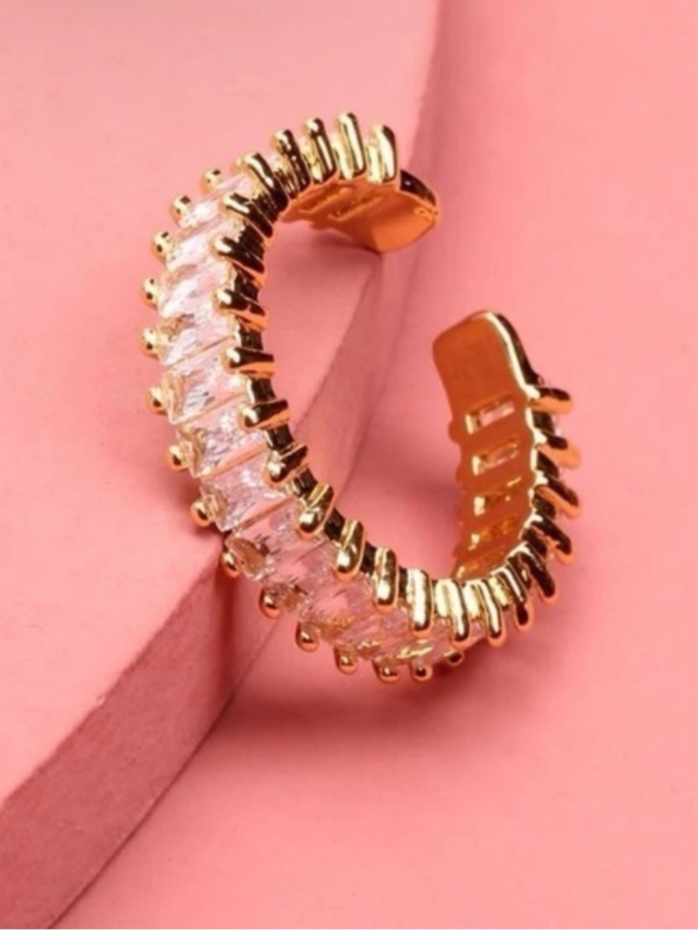 Gold rhinestone ring